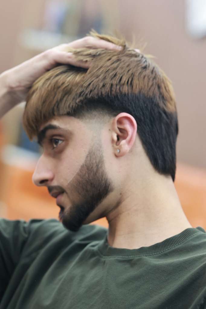 Professional haircut styling